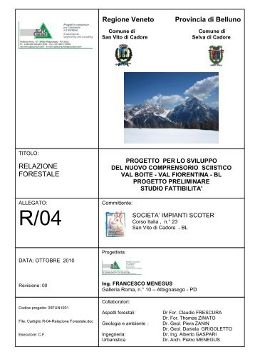 Nella seguente relazione forestale si cercherà di descrivere in ...