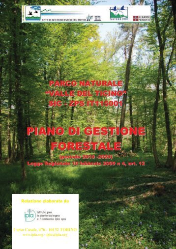 PIANO GESTIONE FORESTALE 1 - Amici Parco del Ticino