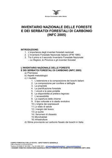 Inventario Forestale Nazionale - Fondazione toscana sostenibile
