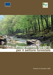 Programma quadro per il settore forestale (PQSF) - Ministero delle ...