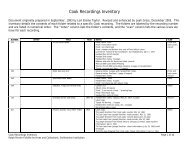 Cook Recordings Inventory - Smithsonian Center for Folklife and ...