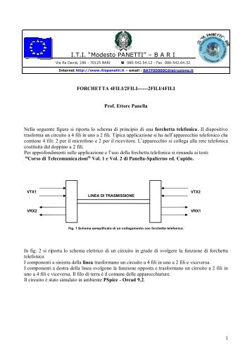 Forchetta Telefonica - Prof. Ettore Panella