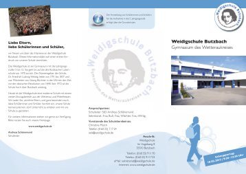 Weidigschule Butzbach Gymnasium des Wetteraukreises - der ...