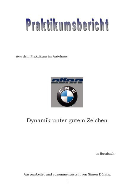 Aus Dem Praktikum Im Autohaus Der Weidigschule Butzbach