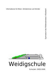 Weidigschule Gymnasium - der Weidigschule Butzbach