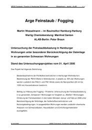 Untersuchung der Feinstaubbelastung in Hamburger Wohnungen