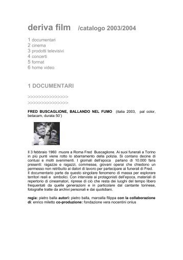 deriva film /catalogo 2003/2004