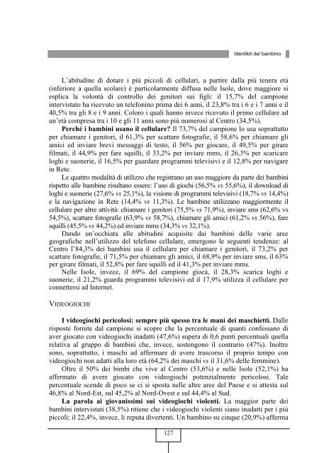 SINTESI 9 Rapporto Nazionale sulla Condizione ... - Telefono Azzurro