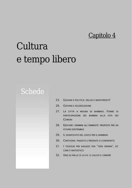 SINTESI 9 Rapporto Nazionale sulla Condizione ... - Telefono Azzurro