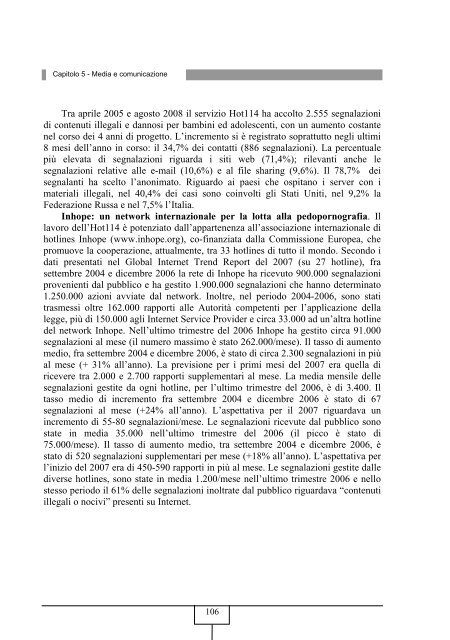 SINTESI 9 Rapporto Nazionale sulla Condizione ... - Telefono Azzurro