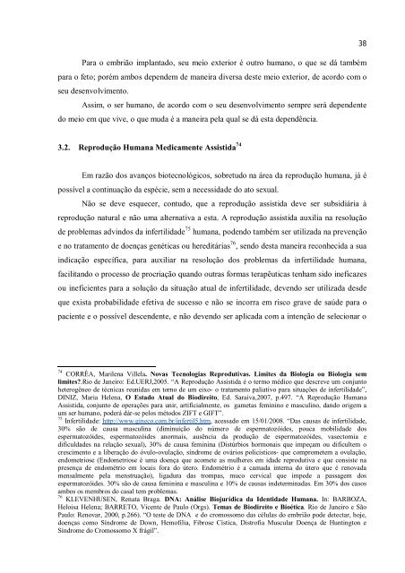 Mestrado em Direito O ESTATUTO JURÍDICO DO EMBRIÃO ...