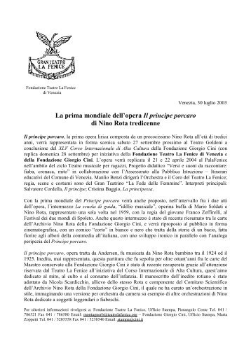 [PDF] Vedi documento - Teatro La Fenice