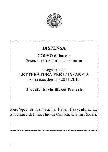 Dispensa (pdf, it, 497 KB, 1/23/12)