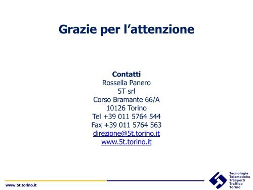 Considerazioni - SiTI - Istituto Superiore sui Sistemi Territoriali per l ...