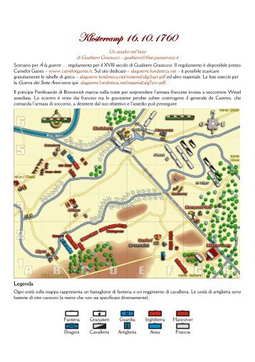 scenario di Klostercamp 1760 - A la guerre - Lu(ri)doteca