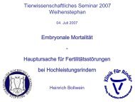 Embryonale Mortalität - die Hauptursache für Fertilitätsstörungen bei ...