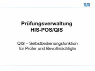 Prüfungsverwaltung HIS-POS/QIS - TUM