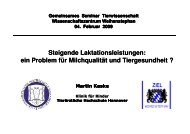 Steigende Laktationsleistungen: ein Problem für Milchqualität und ...