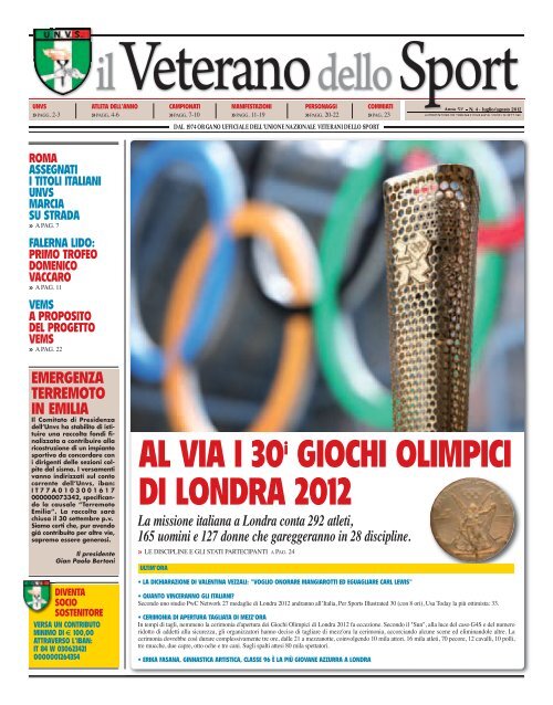 Il Veterano dello Sport n. 4/2012 - U.N.V.S.