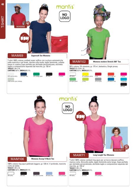 catalogo t-shirt donna - contactcaps.it