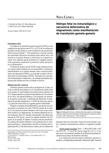 Texto completo - Asociación Española de Pediatría