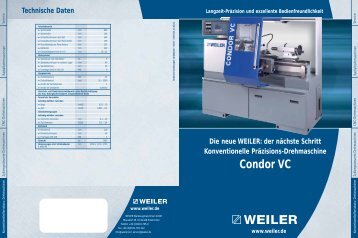 Condor VC - Weiler Werkzeugmaschinen GmbH