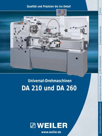 Modell DA 210 und DA 260 - Weiler Werkzeugmaschinen GmbH