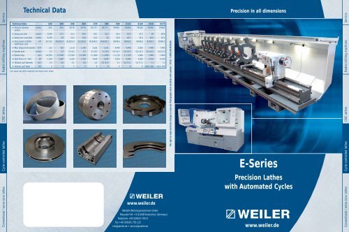 E-Series - Weiler Werkzeugmaschinen GmbH