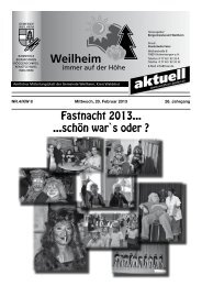 2013 Mitteilungsblatt Nr. 4 - Gemeinde Weilheim / Baden