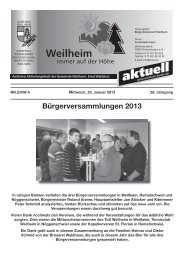 2013 Mitteilungsblatt Nr. 2 - Gemeinde Weilheim / Baden