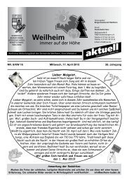 2013 Mitteilungsblatt Nr. 8 - Gemeinde Weilheim / Baden