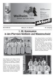 Mitteilungsblatt Nr.10 2011 - Gemeinde Weilheim / Baden