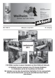 Mitteilungsblatt Nr. 7 2011 - Gemeinde Weilheim / Baden