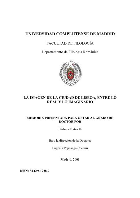 UNIVERSIDAD COMPLUTENSE DE MADRID - Biblioteca de la ...