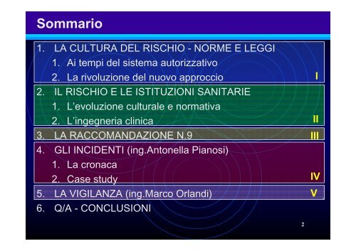 Giancarlo Conti. Raccomandazione n9 - Agenzia Regionale Sanitaria