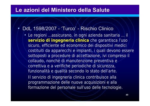 Giancarlo Conti. Raccomandazione n9 - Agenzia Regionale Sanitaria