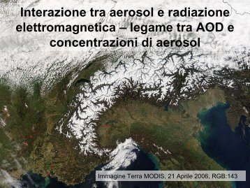 Aerosol ed effetti sul clima – Forcing diretto - DISAT