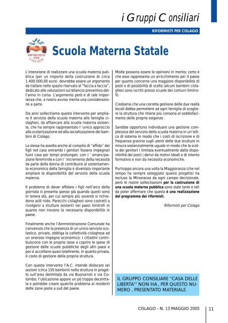 le Associazioni - Comune di Cislago