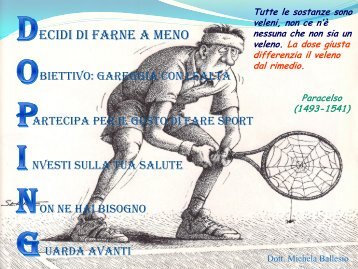 Sostanze proibite - Federazione Italiana Tennis
