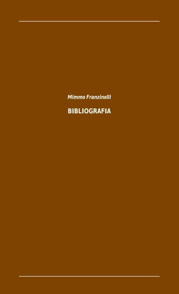 BIBLIOGRAFIA - Fondazione Ernesto ROSSI - Gaetano SALVEMINI