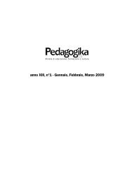 anno XIII, n°1 - Gennaio, Febbraio, Marzo 2009 - Pedagogika