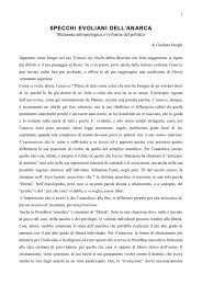 SPECCHI EVOLIANI DELL'ANARCA - Fondazione Julius Evola