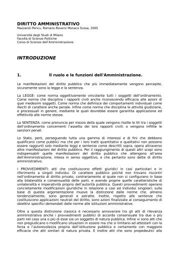 Appunti per l'esamie di Diritto Amministrativo - lucio.brignoli@padania