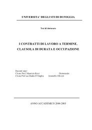 Tesi A. Olivieri - Fondazione Prof. Massimo D'Antona