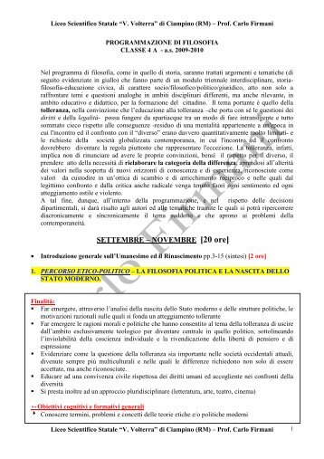 SETTEMBRE – NOVEMBRE [20 ore] - Liceo Scientifico Statale Vito ...