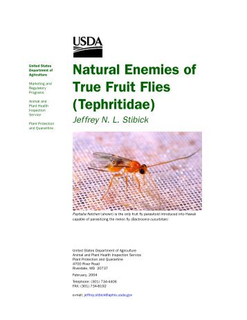 Natural Enemies of True Fruit Flies - Phytosanitary Resources