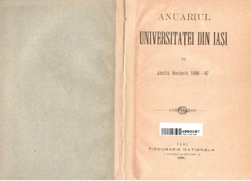 ANUARIUL - Muzeul Universitatii