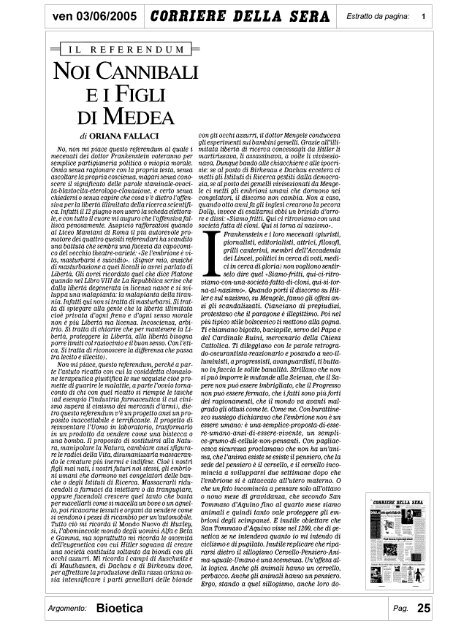 Noi cannibali e i figli di Medea - Movimento per la Vita Romano