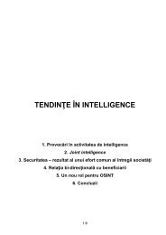 TENDINŢE ÎN INTELLIGENCE