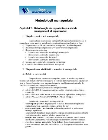 Metodologii manageriale